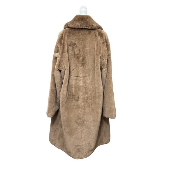 ALO YOGA Oversized Sherpa Trench in Camel sz Medium Teddy Coat Kendall Jenner - Picture 4 of 14